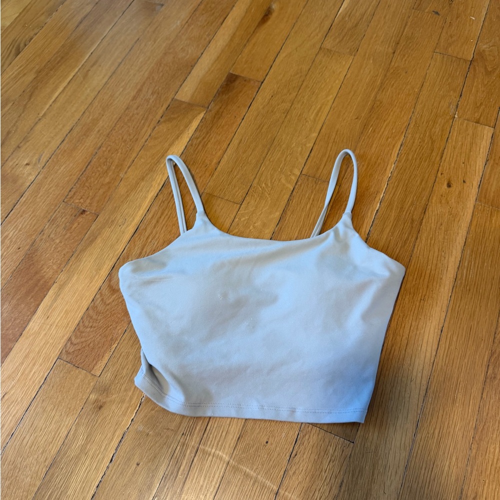Spaghetti Strap Cropped Tank Top in Light Blue